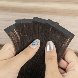 # Extensiones de Cabello Humano Ruso 1B con Cinta Adhesiva Doble, Extensiones de Cabello Humano Europeo con Cinta Adhesiva Remy - Product Image 1