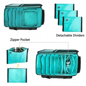 BSCI factory 600D polyester large capacity removable compartment <b>Media</b> pack business travel sneaker <b>storage</b> school waterproof - Product Image 3