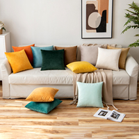 Avitbest — housse de coussin en velours, taie d'oreiller douce, décoration de la maison, Simple, de luxe, pour canapé, 45x45