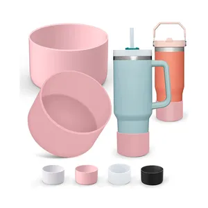 Silicone Bumper Boot cho Stanley quencher phiêu lưu 40oz & Stanley iceflow 20oz 30oz chai nước cup dưới tay Áo Bìa