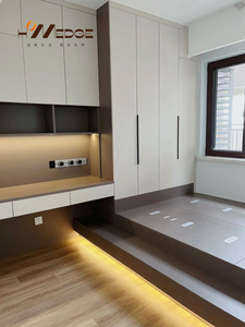 Struttura Letto Tatami King Size in Legno con Scrivania, Guardaroba e Testiera, Mobile Contenitore Moderno e Contemporaneo per Camera da Letto - Product Image 3