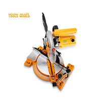 Scie à onglet multifonctionnelle 2000W 255mm avec guide laser et sac anti-poussière, scie à onglet électrique portable - Coupe bois et aluminium