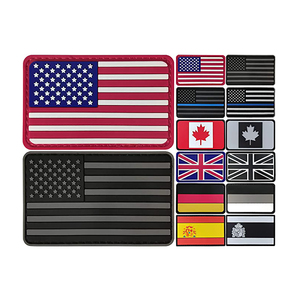 도매 주문 Pvc 국가 국가 작은 미국 미국 깃발 양각 PVC 패치 - Product Image 1
