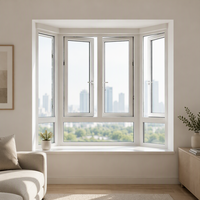 Ventana Abatible Horizontal de PVC con Vidrio Laminado, Cierre Multipunto de Acero Inoxidable para Oficina o Villa, Insonorizada, ISO9001