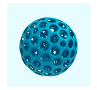 Balle anti-stress en silicone imprimée en 3D, écologique, portable, pour exercices de la main et décompression