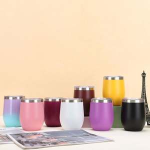 Wholesale Products 12Oz <b>Double</b> <b>Wall</b> Insulated Stainless Steel Tumbler Egg-Shaped Cup - Product Image 1