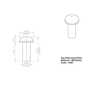 Grande in magazzino accessori hardware per mobili produttore di rivetti rivetti in ferro e alluminio in acciaio solido su misura