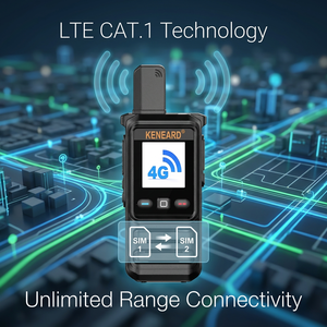 <span class=keywords><strong>Talkie</strong></span>-<span class=keywords><strong>walkie</strong></span> 4G PoC 129g ultra-léger double SIM avec commutation automatique, batterie 2000mAh, charge rapide Type-C KENEARD KE-518 - Product Image 2