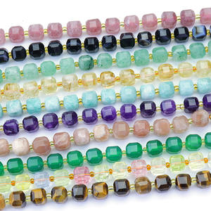 Nouveau 8MM Naturel Facettes Cube Pierre Perles Gemme Perle pour DIY Fabrication <span class=keywords><strong>de</strong></span> Bijoux 8mm 6mm - Product Image 1