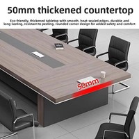 Ensemble de table et de chaises de conférence rectangulaires en bambou moderne HYZ-224X pour 6 personnes, bureau mobile