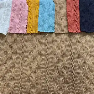 2022 autunno e inverno tessuti popolari personalizzati 95 poliestere 5 Spandex Rib Knit tessuti per indumenti per abbigliamento