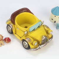 Pot à succulentes en forme de voiture vintage, pot à fleurs, pot à bonsaï pour bureau, intérieur et extérieur
