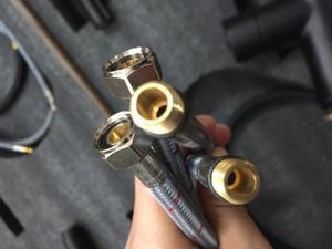 Robinet de cuisine commercial à double fonction rotatif en laiton brossé pour évier <span class=keywords><strong>mitigeur</strong></span> de lavabo - Product Image 3