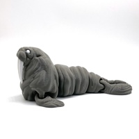 Figura de acción articulada de foca de juguete impresa en 3D, modelo de animal marino, simulación de mascota linda, pequeño adorno de escritorio