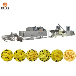 Fabrika kaynağı otomatik fırında peynir topu mısır aperatifler gıda yapma ekstrüzyon makinesi bitki