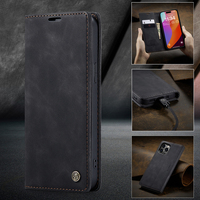 Pour iPhone 15 14 Pro Max iPhone15 iPhone14 Plus Coque CaseMe 013 Cuir mat rétro Étui à rabat antichoc de protection pour téléphone