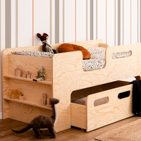Lit superposé pour enfants en contreplaqué de haute qualité, design Montessori, avec bureau, cadre de lit mezzanine et canapé pliant, modèle de chambre à coucher, direct usine Century Art