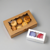 Boîte d'emballage de gâteau de Biscuit Offre Spéciale de mode avec boîte de papier de beignet de fenêtre de Pvc