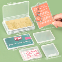 Porte-cartes de visite professionnel en plastique YUZMEI, boîte de rangement pour cartes d'identité et cartes de crédit, présentoir pour cartes de visite
