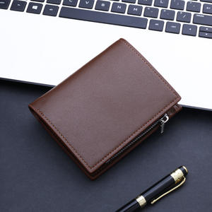 Wholesale Vintage Zipper Money <b>Bag</b> Men's <b>Small</b> Folding Clutch Coin Purse Multi-Card Holders <b>Black</b> Brown Phone Pocket for Short - Product Image 3