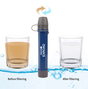 Exroad lọc nước cá nhân rơm đi bộ đường dài cắm trại du lịch khẩn cấp chuẩn bị màng lọc loại bỏ vi khuẩn virus - Product Image 2