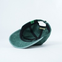 Yukaihe Aanpasbare Groene 6-Panel Unstructured Gewassen Katoenen Pet met Verstelbaar Sportief Geborduurd Logo voor Volwassenen