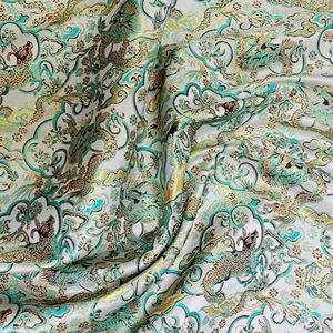 Nouvelle mode chine dragon motif imitation chanson brocart jacquard fil teint tissu pour vêtements - Product Image 3