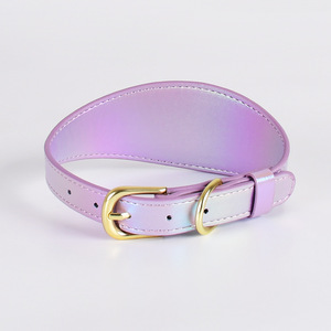 Collar de perro de cuero personalizado al por mayor, collares anchos de cuero PU para mascotas, collares ajustables hechos a mano para mascotas, perros - Product Image 3