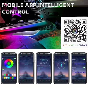 Kit de Iluminación Ambiental Interior para Automóvil Lemombo ABS Acrílico Universal de 12V 24W con Tira LED RGB y Diseño Sinfónico - Product Image 4