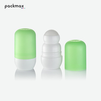 50ml Silindir PP Roll-On Şişe, Yeniden Doldurulabilir Deodorant Parfüm ve Losyon Sıvı Uygulayıcısı, UV/İpek Baskılı Tasarım