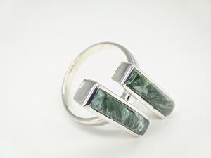 Elegant Natural Surfinite Stone <b>Ring</b> Adjustable <b>Open</b> Handmade Gemstone Jewelry for Women and Men with Timeless Polished Crystal - Product Image 4
