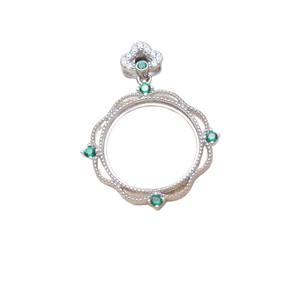 Mabei S925 – support de pendentif pour boucles d'oreilles en argent, style palais rétro, 16.5-16.7mm, ensemble de composants de bijoux 6119 - Product Image 4