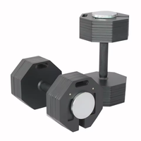 Vente directe usine – Haltères octogonaux multifonctionnels 3-en-1 réglables 50 lb en acier, haltères et kettlebells durables
