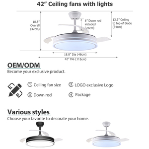 <span class=keywords><strong>Ventilateur</strong></span> de plafond avec lumière et télécommande, moderne, LED 220V, <span class=keywords><strong>ventilateur</strong></span> d'extraction, salle de bain, chambre à coucher, <span class=keywords><strong>lustre</strong></span>, <span class=keywords><strong>ventilateur</strong></span> de plafond - Product Image 2