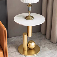 Meubles de salon modernes Nouvelle arrivée Ensemble de table basse minimaliste Design en acier au carbone avec matériau métallique Villa Maison