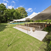 Tente extensible avec tissu ignifuge et imperméable pour mariages et événements en plein air