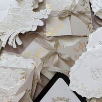 Cartes de vœux personnalisées haut de gamme en papier coton, imprimées offset, estampage à chaud or 1 couleur, impression Vanille
