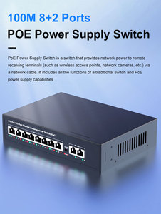 Factory Direct 8 Port <b>PoE</b> <b>Switch</b> 10/100Mbps 2 Uplink 120W IEEE802.3af/at Unmanaged VLAN Support 2.06Gbps Capacity for CCTV IP - Product Image 1