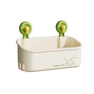 Xinzao Dopamine Suction Cup <b>Wall</b> Mounted Bathroom <b>Shelf</b> <b>Deep</b> Rack No Drilling Required For Toiletries Storage - Product Image 2