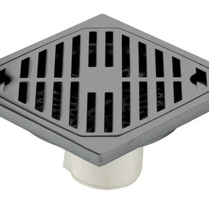Filtro per <span class=keywords><strong>scarico</strong></span> a pavimento KAWAL 9cm, in metallo color canna di fucile, ottagonale, testurizzato, monouso, di lusso, dal design moderno, anti-odore, a drenaggio rapido - Product Image 1