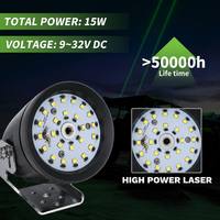 Lumina 12V 24V Projecteurs laser tout-terrain à faisceau large vert et blanc, faisceau de tracteur, projecteur laser Alien, projecteur de recherche aérienne pour Camion, SUV, UTV, ATV