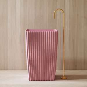 Rosa <span class=keywords><strong>vasca</strong></span> di lusso Freestanding in resina di pietra artificiale puro acrilico solido lavandino bagno Hotel <span class=keywords><strong>vasca</strong></span> da bagno con rubinetto - Product Image 6