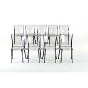 Silla de oficina Lucienne Pure White LCT000 _ BIA Diseño moderno cómodo con gancho de conferencia transparente - Product Image 1