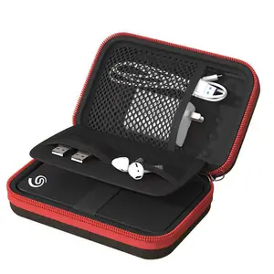 Anti caída portátil Eva Bluetooth auricular cremallera bolsa Disco Duro bolsa de almacenamiento caja de almacenamiento de Cable de datos