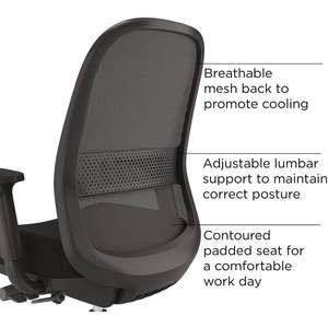 Silla de Oficina Ergonómica Alera Kempton con Respaldo de Malla, Giratoria, Reclinable, para Computadora, con Altura de Asiento Ajustable, para Uso en el Hogar, en PU - Product Image 4