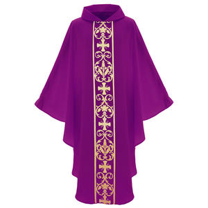 Costume d'Halloween, cape médiévale, cape à capuche <span class=keywords><strong>pour</strong></span> adulte, mort, vampire, sorcier, moine, sorcière, robe de prière médiévale, robe de prêtre, robe de pasteur - Product Image 3