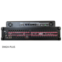MARCO DM24-Plus Console de mixage numérique professionnelle 24 canaux en plastique pour scène audio avec effets intégrés, égaliseur 5 bandes, interfaces USB/XLR, rétroéclairée