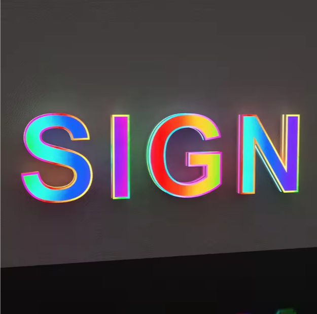 Wholesale Custom RGB LED Stainless Steel Nameplates 3D Sign Frames Architectural Letter Signs Wall Backlit Advertising Signs
