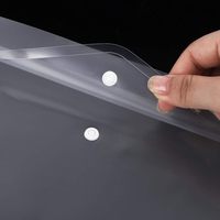 Sobre de Plástico Transparente Reutilizable, Carpeta de Archivo Impermeable con Botón a Presión, Tamaño A4, para Material Escolar y de Oficina