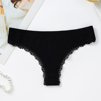 Panty G-String Super Lembut Seksi untuk Cewek, Celana Dalam Thong Pinggang Rendah dari Katun untuk Remaja, Ukuran US M L XL